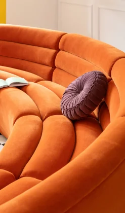 KARE Sofa Element Wave Orange