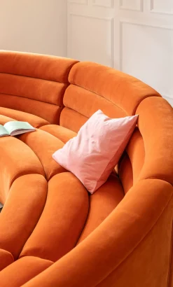 KARE Sofa Element Wave Orange