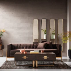 KARE Sofa Loft 3-Sitzer Braun