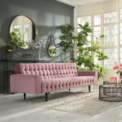KARE Sofa Milchbar 3-Sitzer Velvet Rose