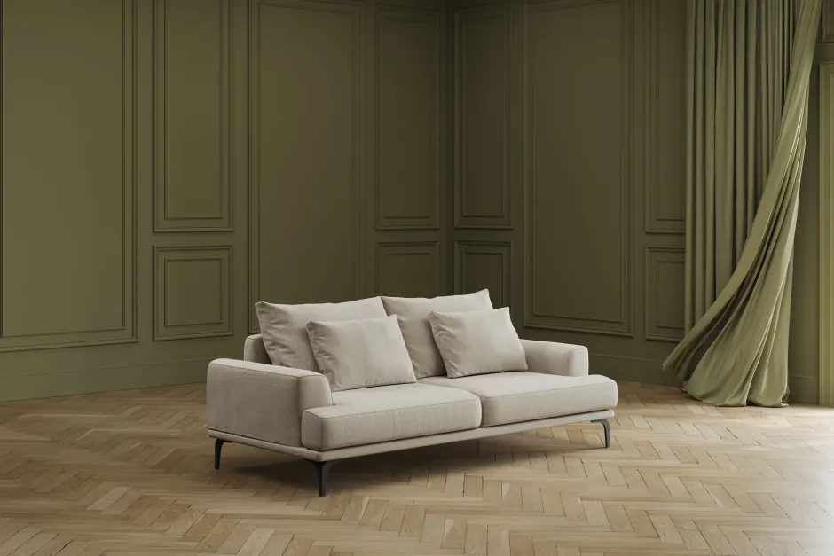 KARE Sofa Napoli 3-Sitzer Creme 227cm