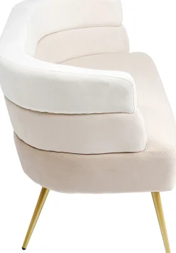 KARE Sofa Sandwich 2-Sitzer Creme 125cm