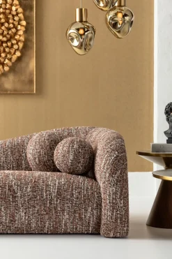 KARE Sofa 3-Sitzer Livia Melange Braun 261cm