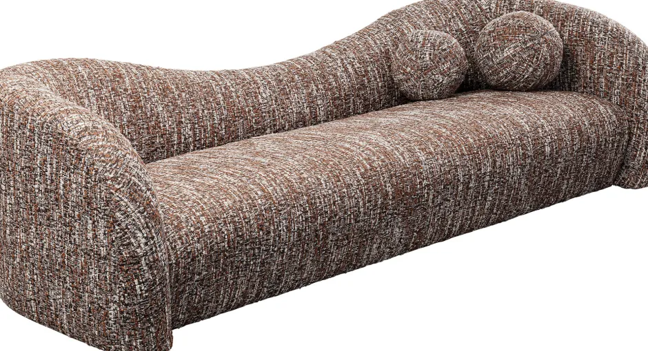 KARE Sofa 3-Sitzer Livia Melange Braun 261cm