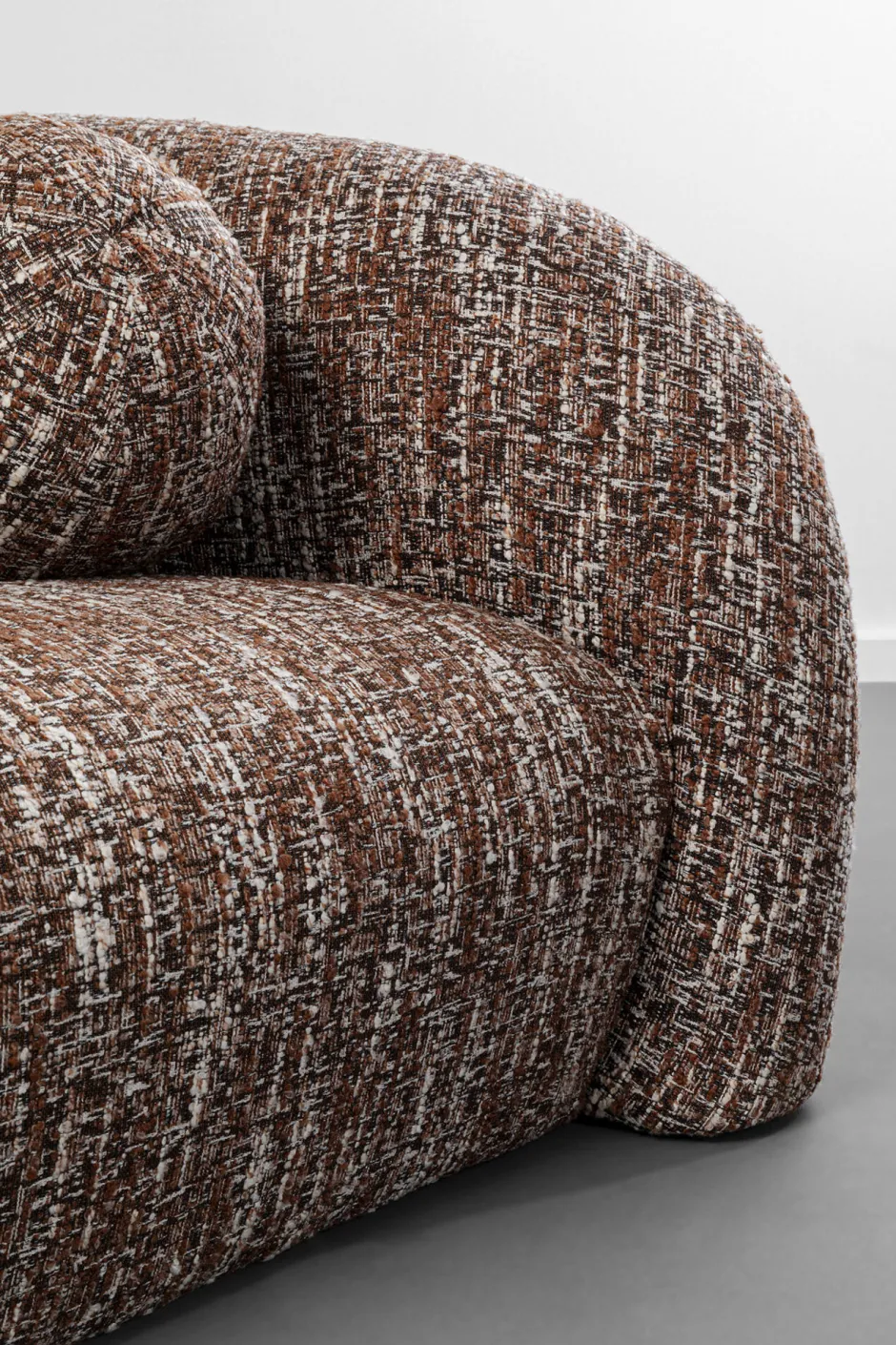 KARE Sofa 3-Sitzer Livia Melange Braun 261cm