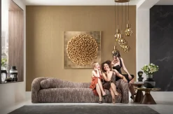 KARE Sofa 3-Sitzer Livia Melange Braun 261cm