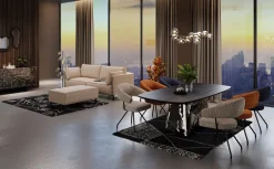 KARE Sofa 3-Sitzer Victor Grau 233cm