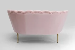 KARE Sofa Water Lily 2-Sitzer Gold Rosa