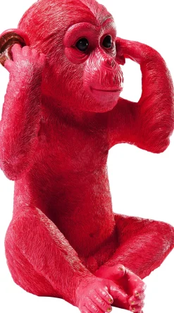 KARE Spardose Monkey Kikazaru Rot