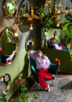 KARE Spiegel Curve Brass Ø100