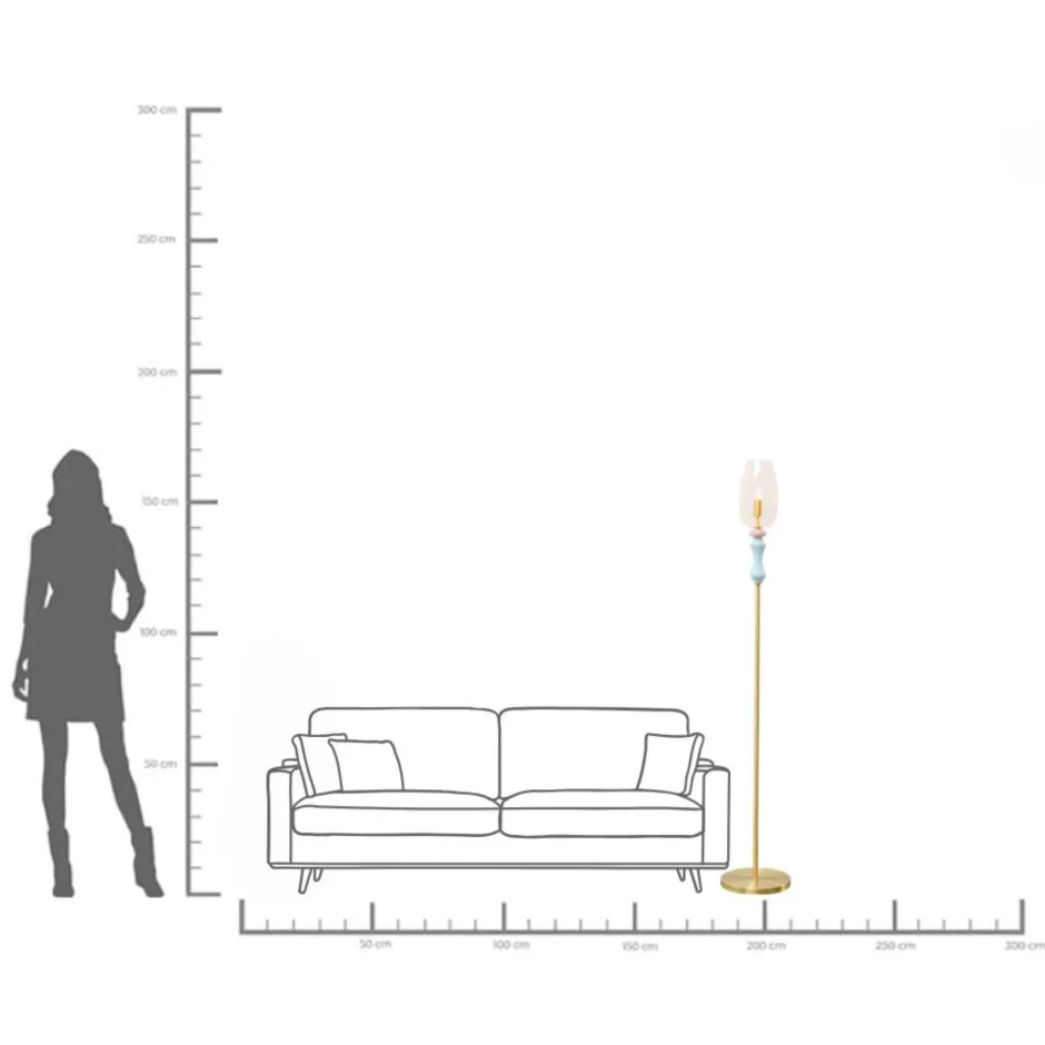 KARE Stehleuchte Allegra Gold 165cm