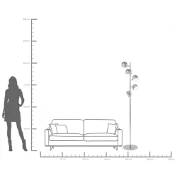 KARE Stehleuchte Calotta Chrome 5er