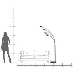 KARE Stehleuchte Five Fingers Schwarz Matt