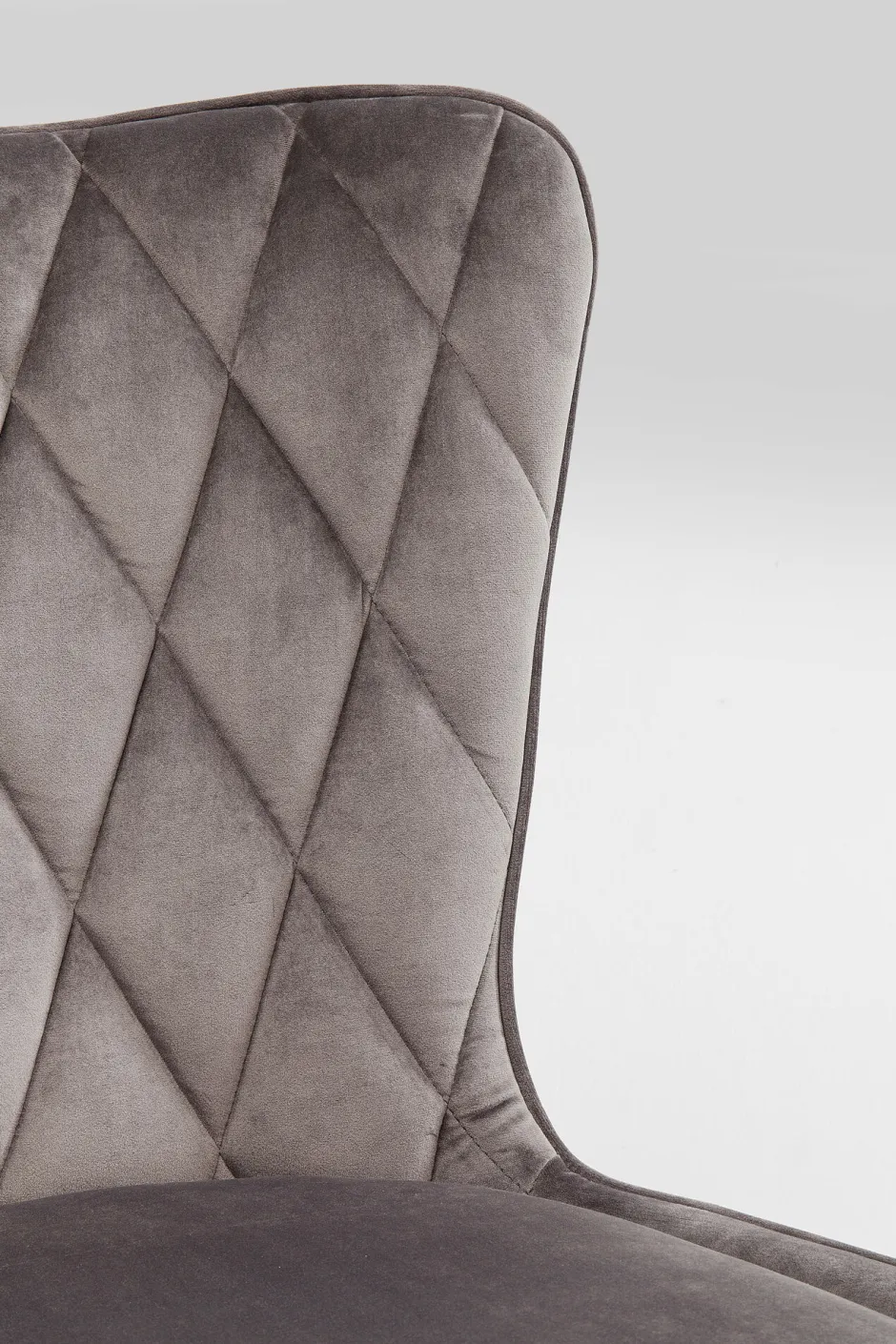 KARE Stuhl Black Marshall Velvet Grau