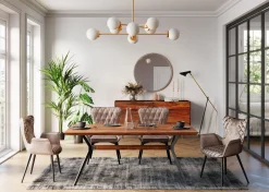 KARE Stuhl Black Marshall Velvet Grau