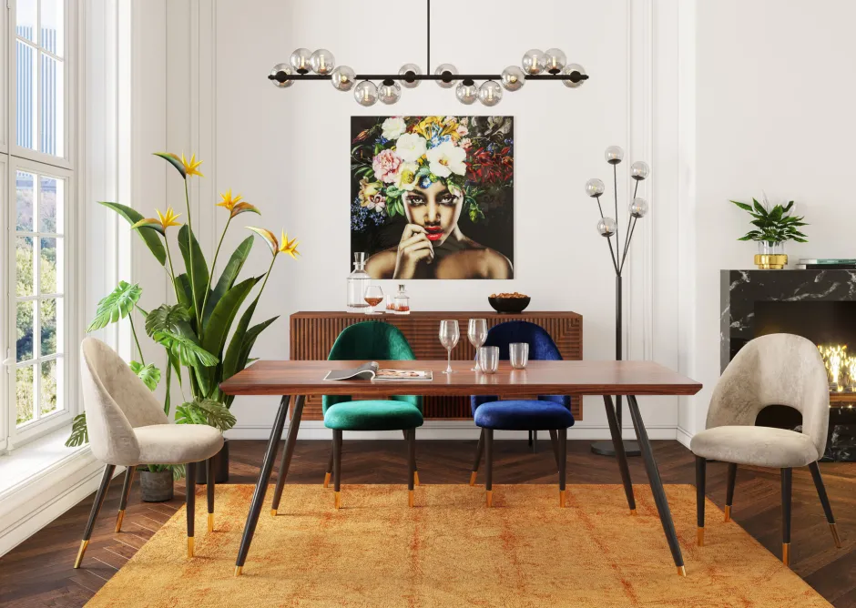 KARE Stuhl Iris Velvet Grün