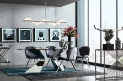 KARE Stuhl Viva Grau Chrom