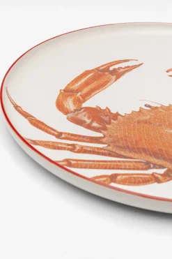 KARE Teller Crabes Rot Ø27cm Sortiert