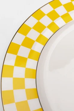 KARE Teller Harlequin Gelb Ø27cm