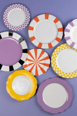 KARE Teller Harlequin Lila Ø21cm