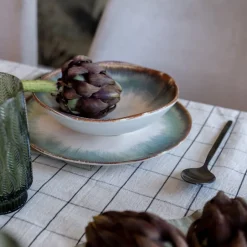 KARE Teller Laguna Blau Ø26cm