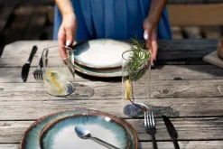 KARE Teller Laguna Blau Ø26cm