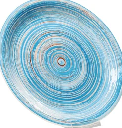 KARE Teller Swirl Blau Ø27cm