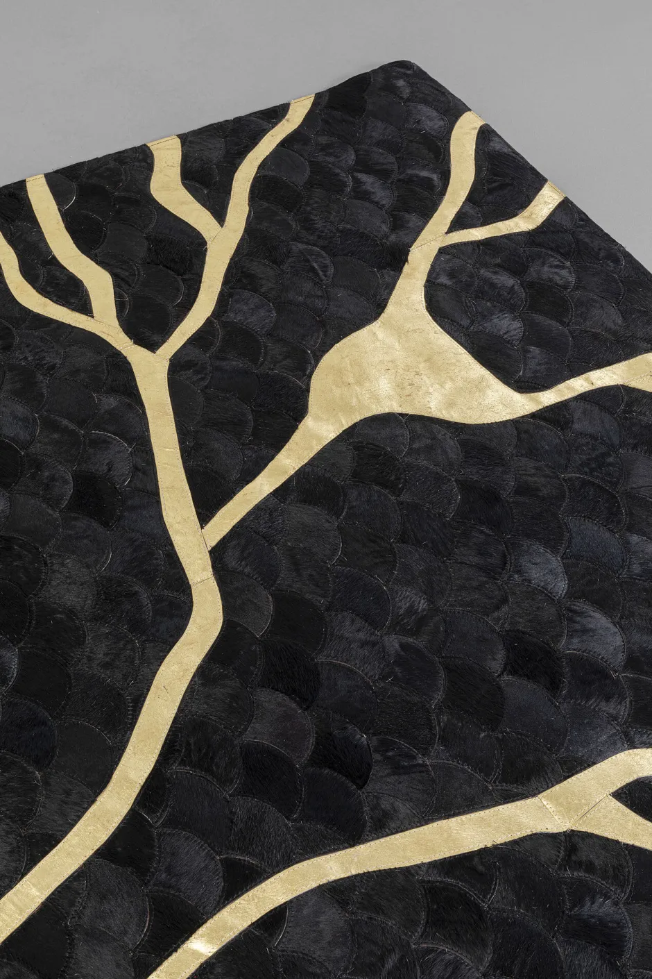 KARE Teppich Fulmine Schwarz 170x240cm