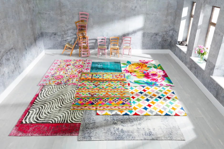 KARE Teppich Kelim Pop Grey 170x240cm