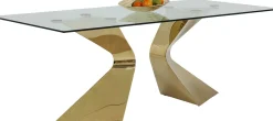 KARE Tisch Gloria Gold 100x200cm