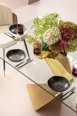 KARE Tisch Gloria Gold 100x200cm