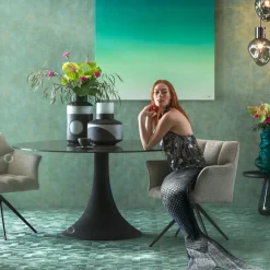 KARE Tisch Grande Possibilita Schwarz Bubble Ø150cm