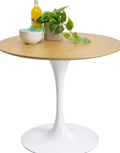 KARE Tisch Invitation Set Eiche Weiß Ø90cm