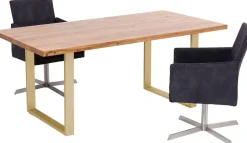 KARE Tisch Jackie Eiche Messing 160x80