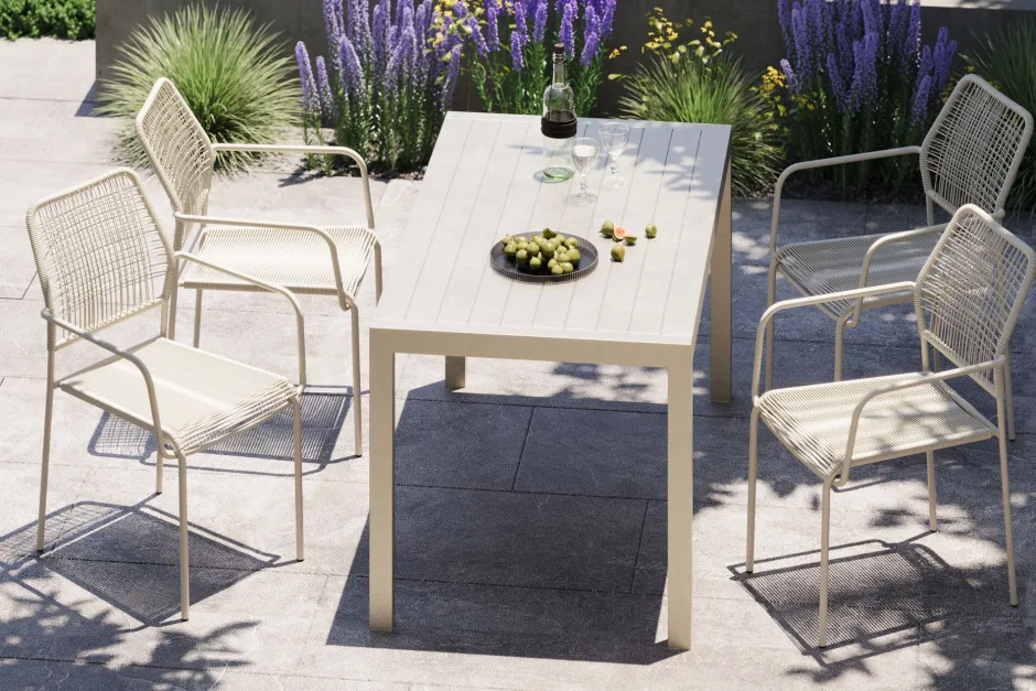 KARE Tisch Madagascar Grau 80x140cm