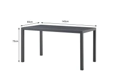 KARE Tisch Madagascar Schwarz 80x140cm