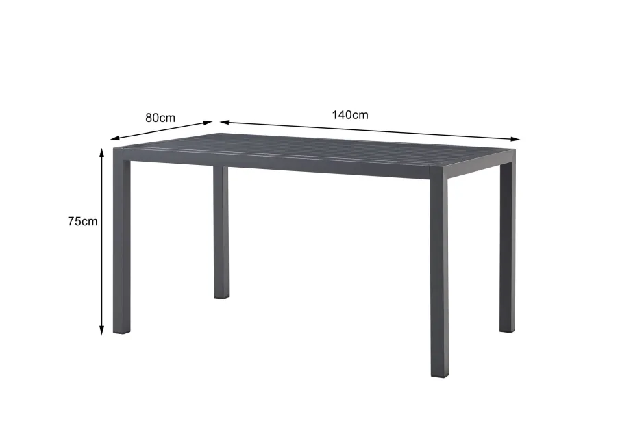 KARE Tisch Madagascar Schwarz 80x140cm