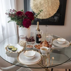 KARE Tisch Molekular Gold Ø120cm