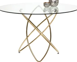 KARE Tisch Molekular Gold Ø120cm