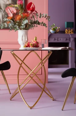 KARE Tisch Molekular Gold Ø120cm