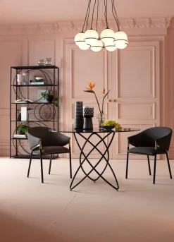 KARE Tisch Molekular Schwarz Ø120cm