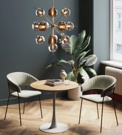 KARE Tisch Schickeria Eiche Weiß Ø80cm