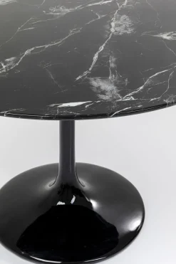 KARE Tisch Solo Marble Schwarz Ø110