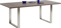 KARE Tisch Symphony Dunkel Chrom 160x80