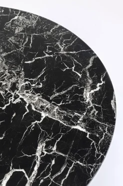 KARE Tisch Veneto Marmor Schwarz Ø110cm