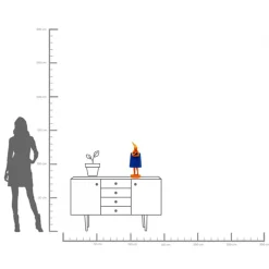 KARE Tischleuchte Animal Rabbit Orange/Blau 50cm