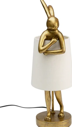 KARE Tischleuchte Animal Rabbit Gold/Weiß 50cm