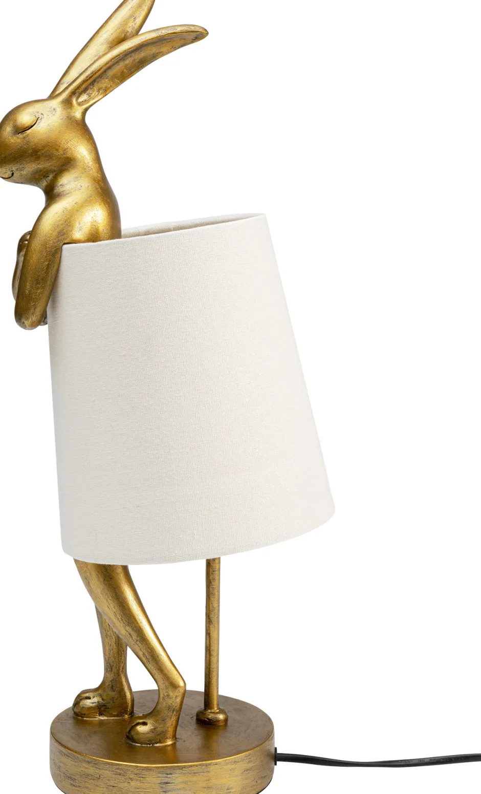 KARE Tischleuchte Animal Rabbit Gold/Weiß 50cm