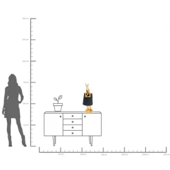 KARE Tischleuchte Animal Rabbit Gold/Schwarz 68cm