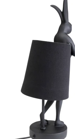 KARE Tischleuchte Animal Rabbit Matt Schwarz 50cm